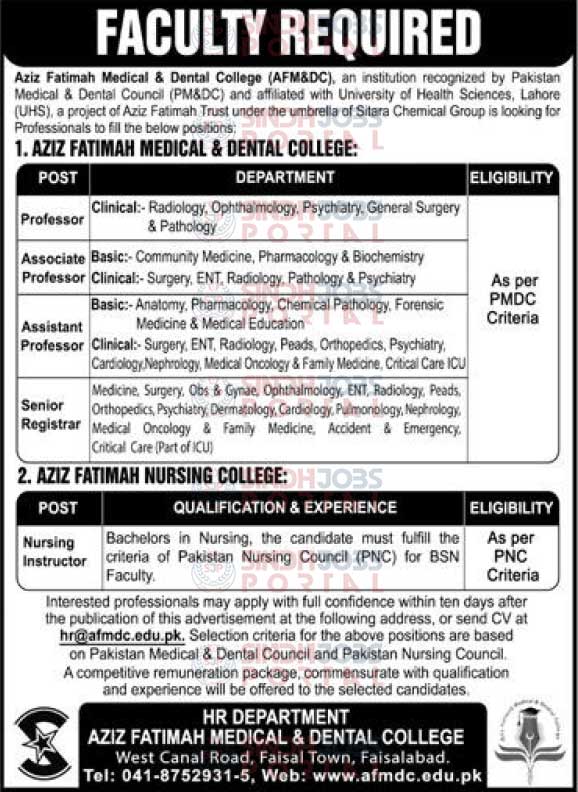 AFM-Dental-College-Jobs-2025