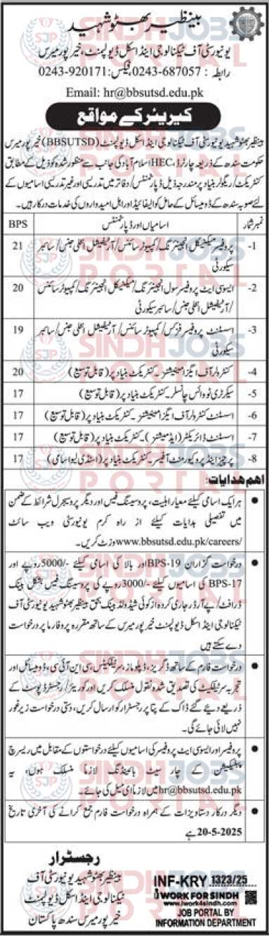 BBSU-Khairpur-Mirus-Jobs-2025