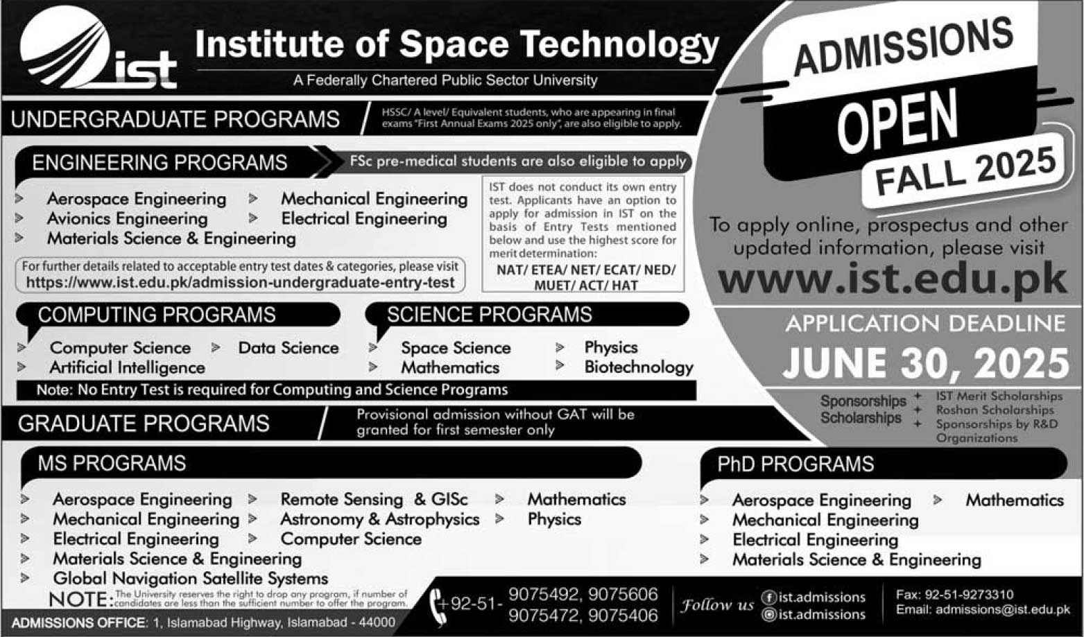IST-Space-Technology-Admission-2025