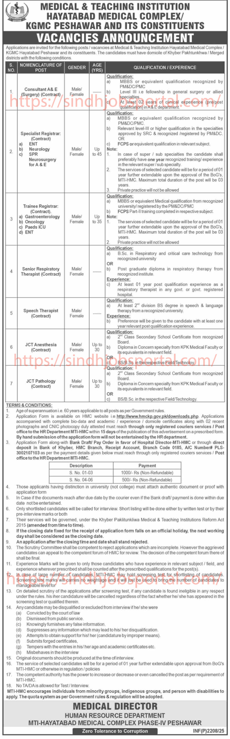 Medical & Teaching Institution, Hayatabad Medical Complex KGMC Peshawar