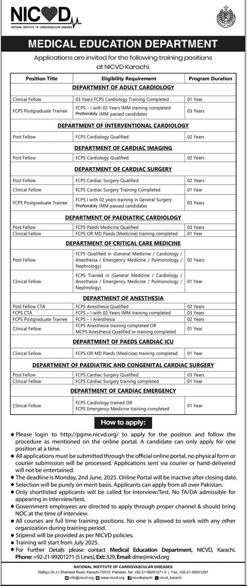 MEDICAL EDUCATION DEPARTMENT Jobs Apply 2025