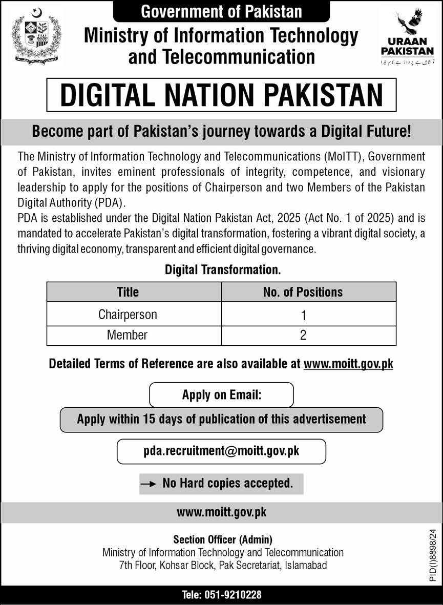 Government of Pakistan Ministry of Information Technology and Telecommunication